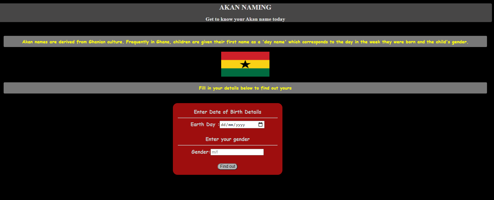 Akan Name